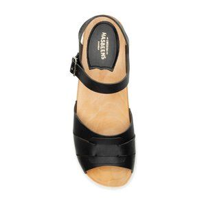 Swedish Hasbeens Peep Toe Low sandal - Black - US 7.5 (EU 38) original box